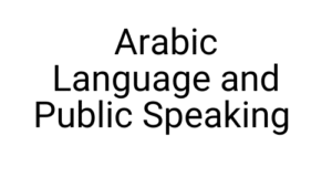 arabic language and public speaking